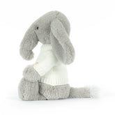 Bashful Luxe Elephant Thuddeus with Personalized Cream Jumper