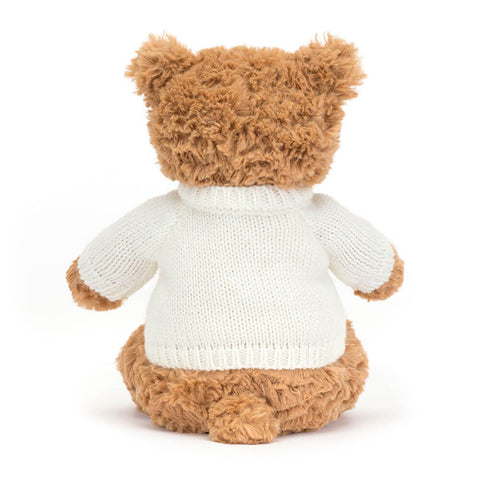 Bartholomew Bear with Personalized Cream Jumper