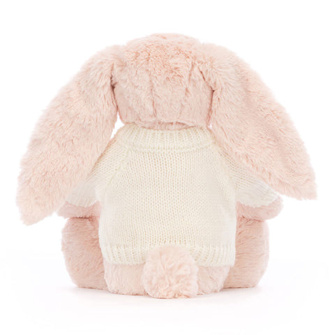 Bashful Blush Bunny with Personalized Cream Jumper