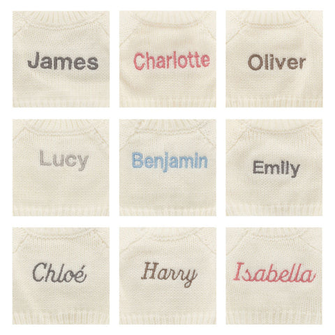 Bashful Beige Bunny with Personalized Cream Jumper