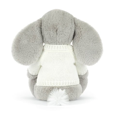 Bashful Luxe Elephant Thuddeus with Personalized Cream Jumper