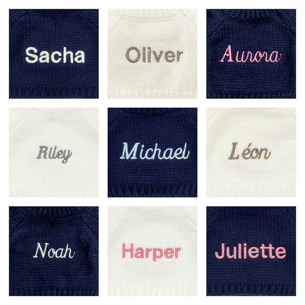 Bashful Kitten with Personalized Cream Jumper
