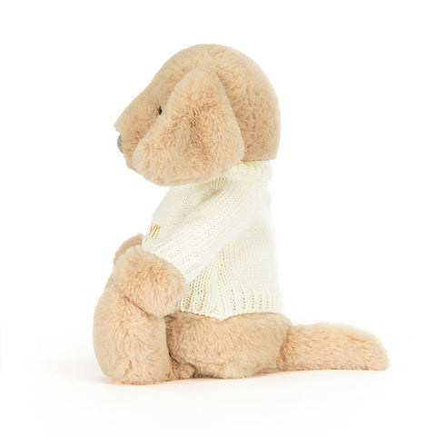 Bashful Luxe Puppy Orlando with Personalized Cream Jumper