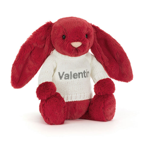 Bashful Luxe Bunny Scarlett with Personalized Cream Jumper