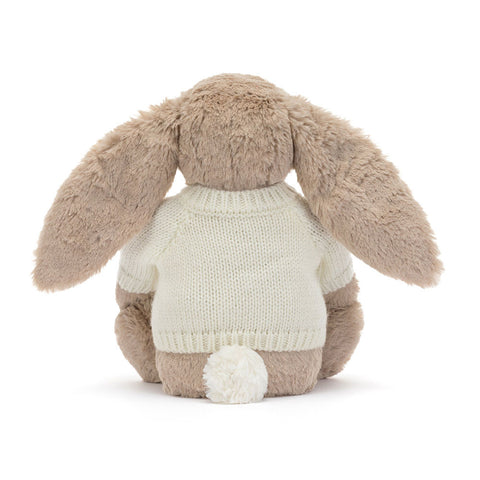 Blossom Beige Bunny 'Petal' with Personalized Cream Jumper