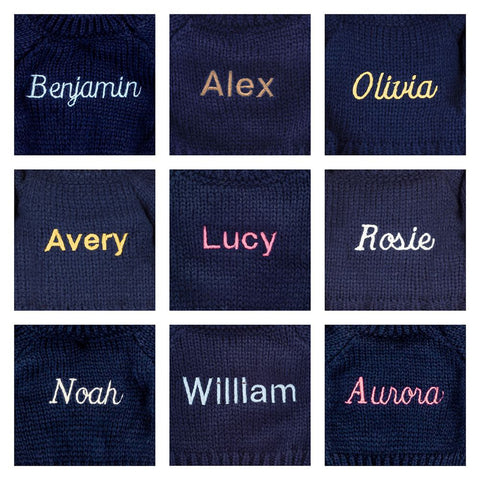 Blossom Blush Bunny 'Cherry' with Personalized Navy Jumper