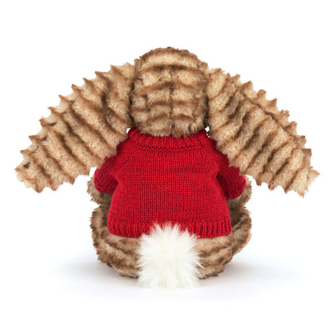 Bashful Luxe Bunny Juniper with Personalized Red Jumper