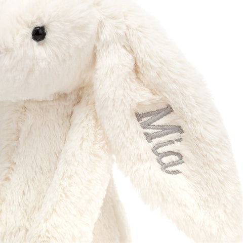 Personalized Bashful Cream Bunny Medium