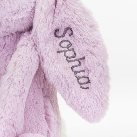 Personalized Bashful Lilac Bunny Medium