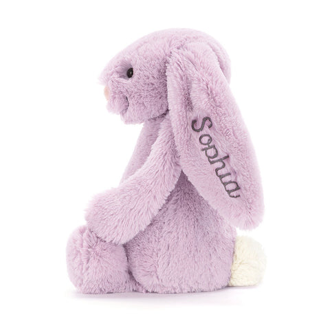 Personalized Bashful Lilac Bunny Medium