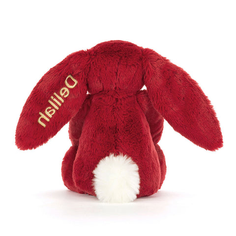 Personalized Bashful Luxe Bunny Scarlett Medium