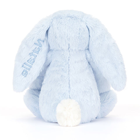 Personalized Bashful Blue Bunny Medium
