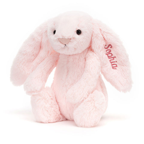 Personalized Bashful Pink Bunny Medium