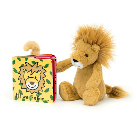 If I Were a Lion Board Book & Bashful Lion Medium